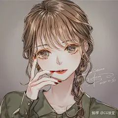 日韩风小姐姐头像  嗷呜~  画师  Ao_beni : 非常非常感谢小伙伴的关注 这里每天都会推荐一些大神的精美壁纸插画和教程图，还有自己原创的一些绘画教程图，请多多关照（比心）