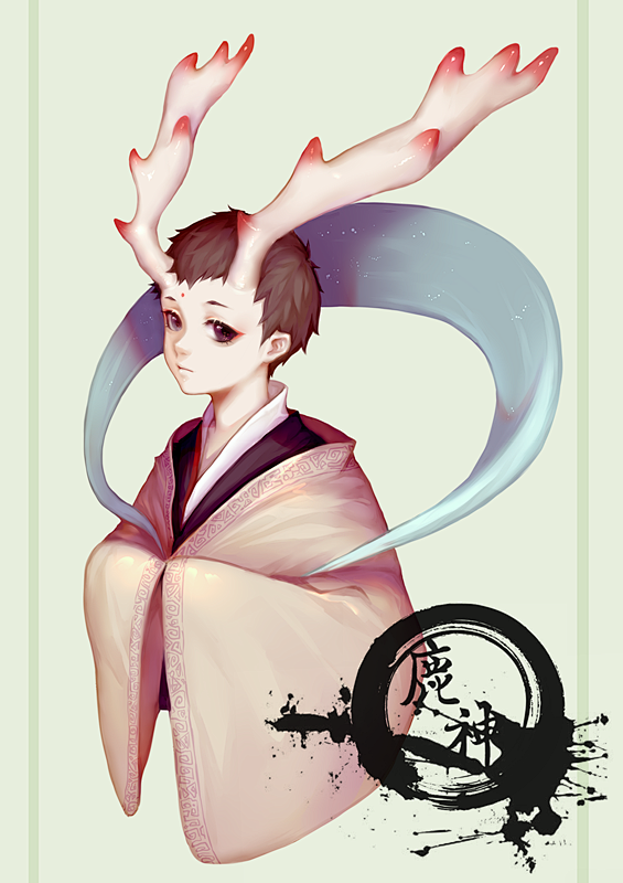 大鱼海棠鹿神同人图插画壁纸鹿神半次元第一中文cos绘画小说社区