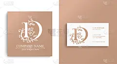 Premium Vector D标志。字母、字母和名片。精英公司的个人标志或标志。矢量设计。