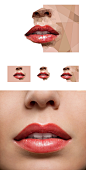 Lips 嘴唇LowPoly低面低多边形素材抽象平面设计艺术元素背景图片模板 low poly triangles