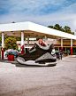Giant sneaker photo composite. retouching and image manipulation done with photoshop