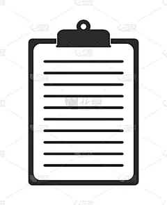 Exam Clipboard Icon. Flat style vector EPS.