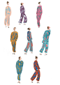 Illustrations for the home clothing line for women