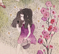 儿力力 绘画艺术欣赏 诡异 漫画 水彩 手绘 女生 噩梦 同人 原创插画 人像插画 
