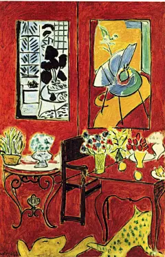 Large Red Interior #文物# #油画#