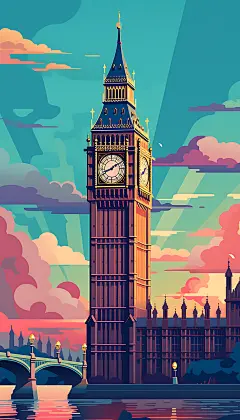 扁平风外国高清彩色插画