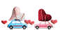 Retro toy car with Valentine hearts by Sergey Peterman on 500px