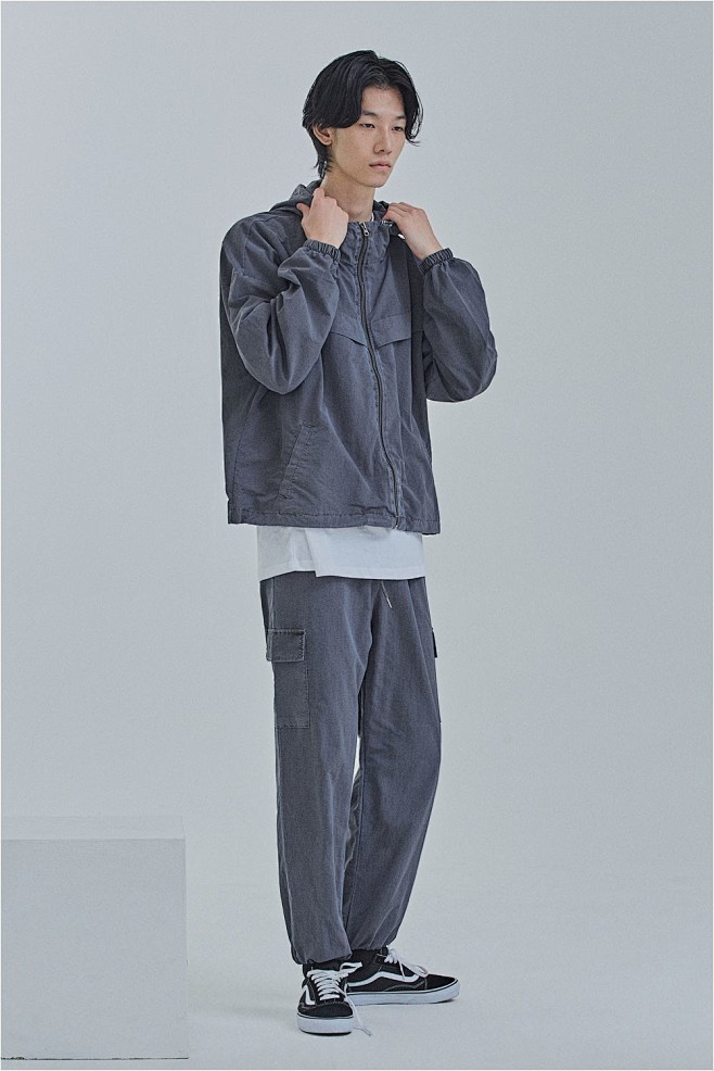 受注制【RENOL】pigment cropped hoodie
