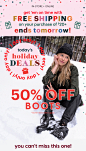 Ardene:  THIS IS IT  50% OFF BOOTS + FREE SHIPPING | Milled : Milled has emails from Ardene, including new arrivals, sales, discounts, and coupon codes.