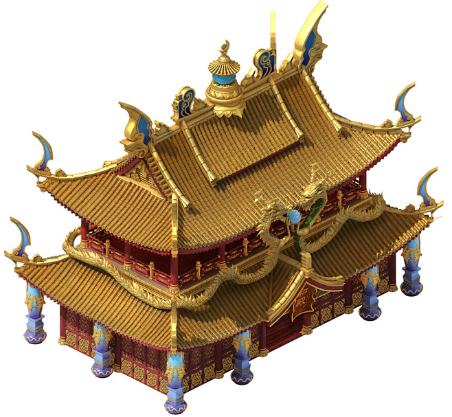 中国古代皇宫金銮殿主建筑模型