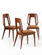 Anonymous; Palissander Dining Chairs, 1950s.: 