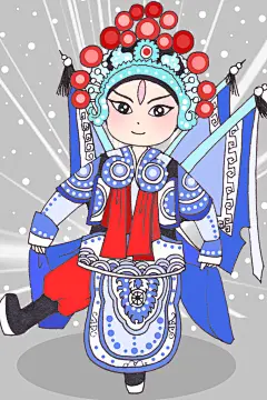 古风经典戏曲国潮戏曲插画