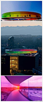 冰岛艺术家Olafur Eliasson为丹麦ARoS Aarhus美术馆设计的Your Rainbow Panorama，让丹麦的天空出现一道永不抹灭的彩虹！这个彩虹建筑走道全长150米，3米宽，3米高，环绕在博物馆的顶楼，走在其中，可以俯瞰丹麦