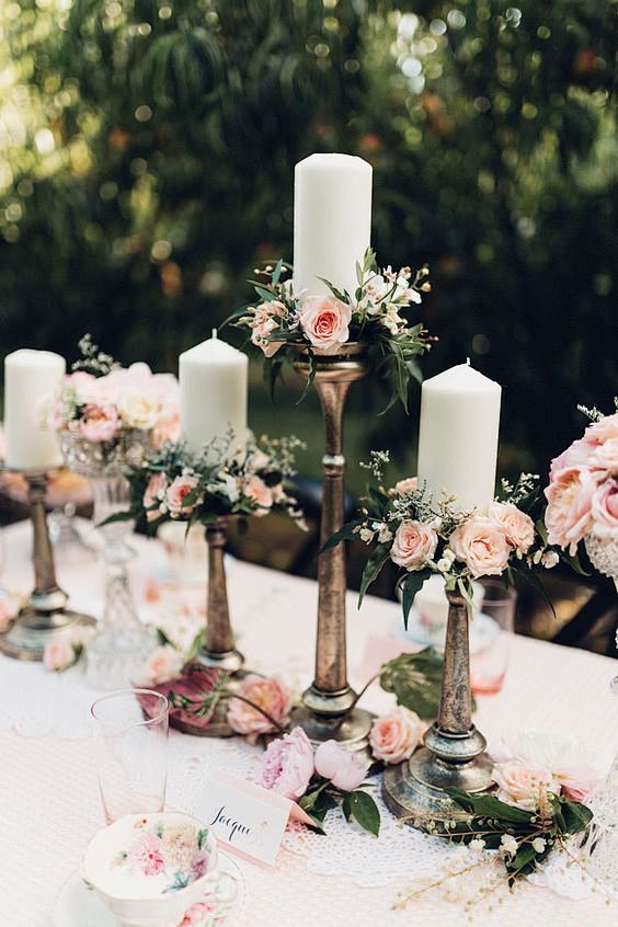 蜡烛和鲜花|  婚礼灵感|  造型Swi...