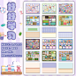语闲可爱幻想diy搭景兔兔贴纸本创意手账咕卡diy造景素材装饰贴画-淘宝网