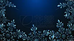 半透明,雪花,巨大的,寒冷,贺卡,暗色,对称,霜,雪