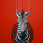 ‘Fragmented Freedom III - Red’, oil, acrylic and spray paint on linen, 100x100x4cm (2013) by Louise McNaught: