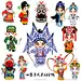 s160 Q版可爱卡通戏曲京剧角色人物png免抠ps设计素材图片-淘宝网
