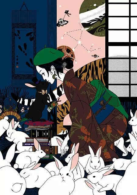 汤浅政明导演的四叠半神话大系中中村佑介担任角色原案设计插画家中村