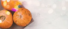 秋季网站横幅与南瓜