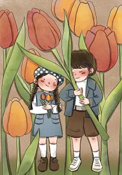 双马尾女孩的节气冒险 雨水|霜降|立春_米拉来了__插画师作品_涂鸦王国gracg.com