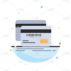 银行业,金融,彩色图片,贺卡,平坦的,图标,分离着色,债务,商务,概念
