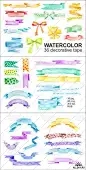 【PNG】(高清水彩标签,装饰带PNG免抠素材)decorative tape(100M)(300DPI)