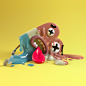DRAMA CARTOON - 36 days of type 2018 : An alphabet of funny characters depicting dramatic scenes in 3D cartoon style.project carried out for the 4th version of the 36 Days of type. a project that invites designers, designers and graphic artists to give th