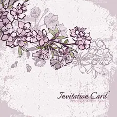 紫色樱花手绘插画  - 源文件下载【酷图网】粉色樱花,紫色樱花,梅花,贺卡,花朵,手绘,插画,矢量插画,鲜花