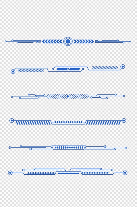 蓝色科技感分割线
