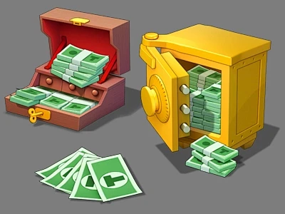 Icons Set - in-game cash-花瓣网