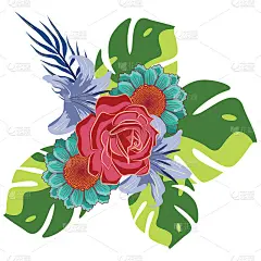 向量花叶图形集
