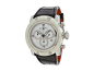 Glam Rock 46mm Stainless Steel Chronograph Watch with Black Alligator Strap