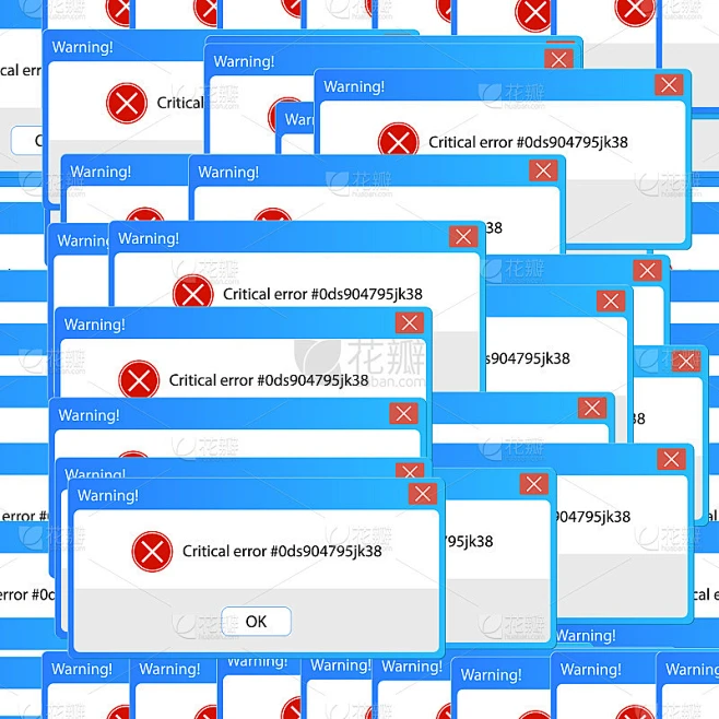 Vector seamless background, critical error message素材-花瓣网