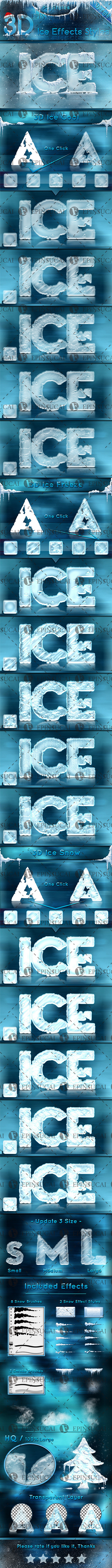 3D 冰雪效果photoshop样式-E...
