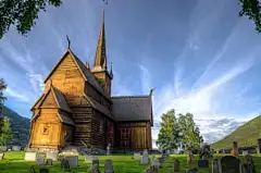 梯级教会Lom挪威