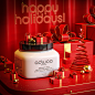 3D // ADW - Happy Holidays! : adwoa beauty - happy holidays! // 3D visualizations for adwoa beauty social media campaigns. // www.adwoabeauty.com // Cinema 4D  |  Arnold  |  Photoshop