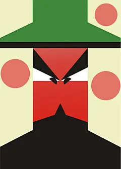 现代京剧人物 - 此设计敢于将传统京剧脸谱大胆尝试创新。