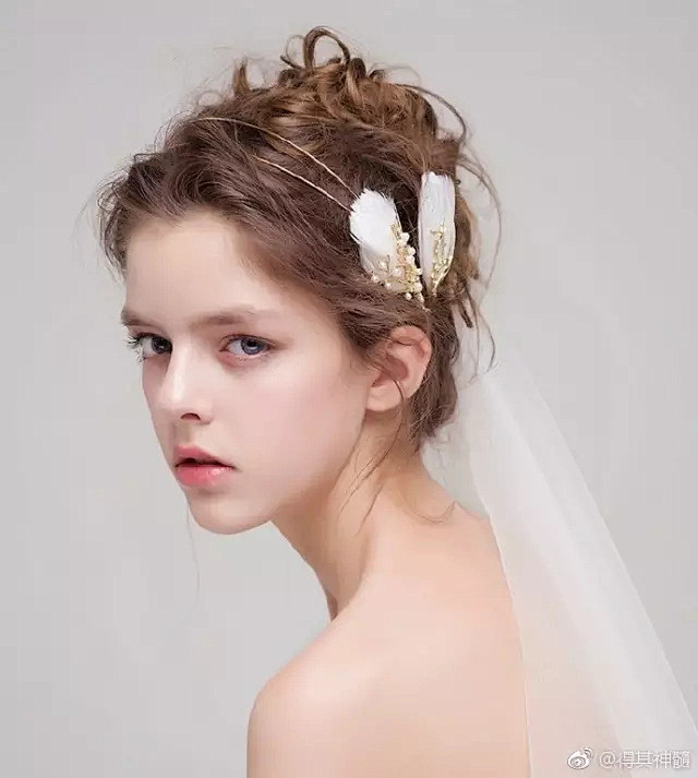 【绘画参考】新娘发饰参考~美丽的新娘不仅...