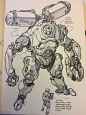 Inktober sketchbook stuff, Iain Thody : Rescue mech tech