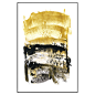 抽象亮黄艺术装饰画客厅走道玄关画大气家居画-淘宝网
