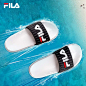 FILA 斐乐官方 女子拖鞋 2019夏季新款大LOGO厚底时尚凉拖女鞋-tmall.com天猫