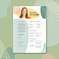 Modern cv template Free Vector