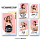 Fashion sale instagram stories collection Free Vector