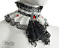 Winter vampire choker with a black jabot by vilindery