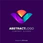 Colourful abstract logo template Free Vector