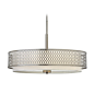 Jules 26-Inch Drum Pendant in Brushed Nickel by Fredrick Ramond