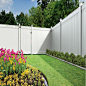 Shop Gatehouse Emblem 6-ft x 8-ft White Flat-Top Privacy Vinyl Fence Panel at Lowes.com: 