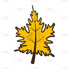 叶秋孤立的图标