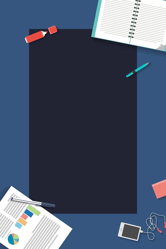 矢量扁平化办公桌面海报背景图高清素材 记事本 设计图片 免费下载 页面网页 平面电商 创意素材